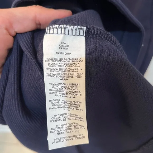 NWT! Boden Navy Ribbed Brontë Ottoman V Neck Knee Length Dress 3/4 Sleeve Sz 12 - Picture 6 of 11